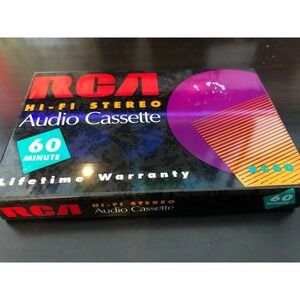 RCA RC60‎ Hi-Fi Stereo Blank Audio Cassette Tape Vintage Sealed NWT 60 Minute